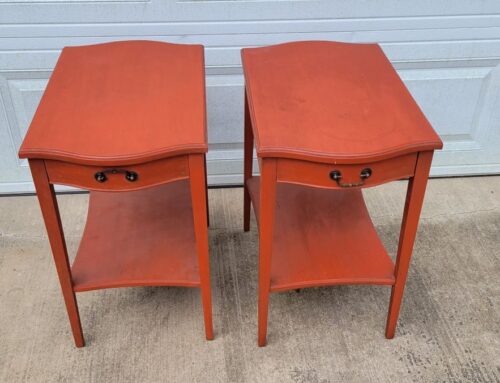 Pair of Red End Tables